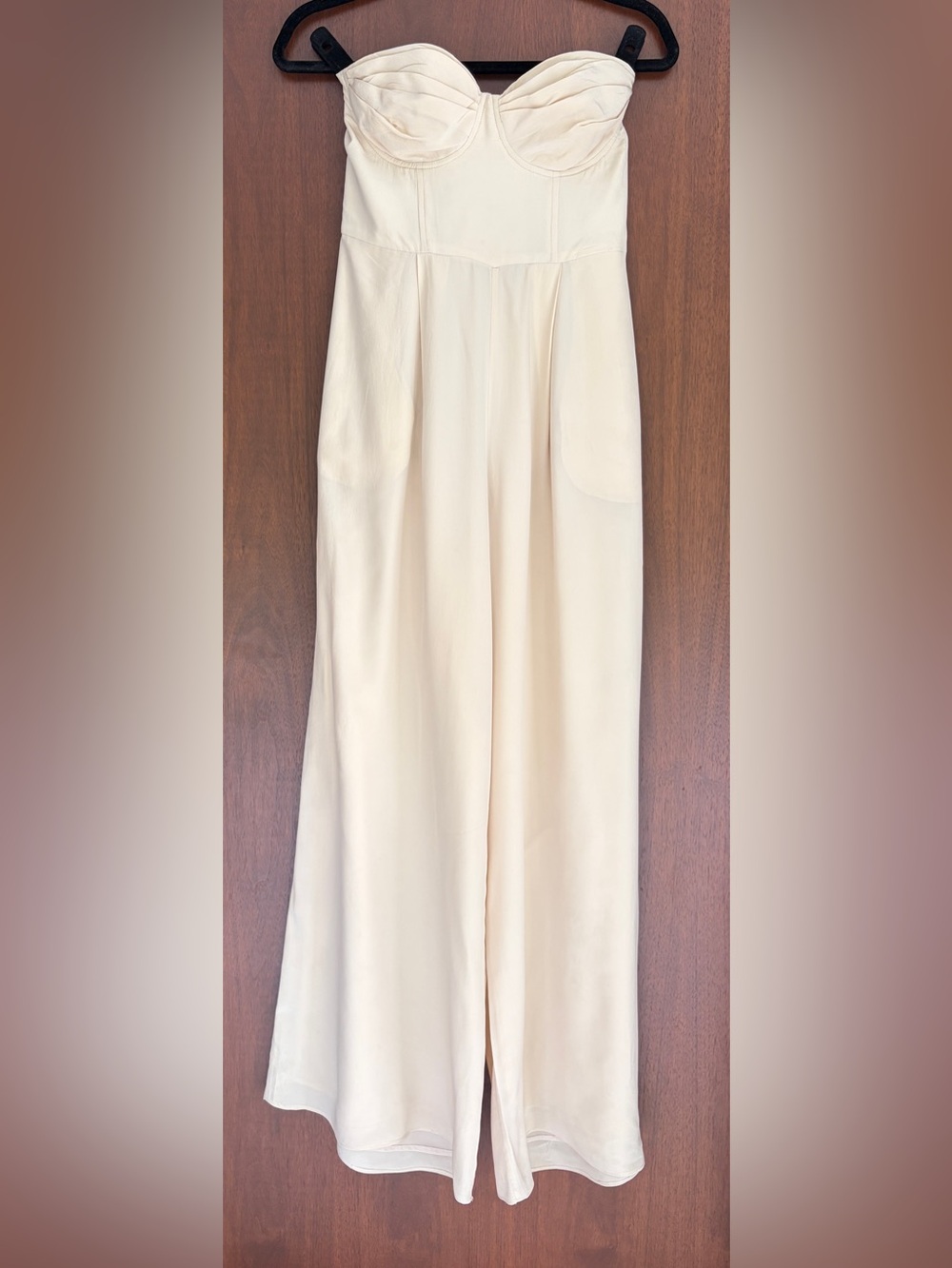 Zimmermann Silk Bustier Jumpsuit in Cream